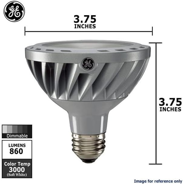 (4 лампи) GE 67922 LED Прожектор Energy Smart PAR30, 12 W, С регулируема яркост, 3000 К, Led лампа 860 лумена