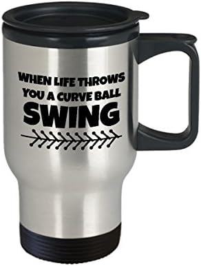 Бейзболна Кафеена Чаша За пътуване, Най-Забавната Уникална чаша за софтбол, Идеална идея за мъже и жени, Когато