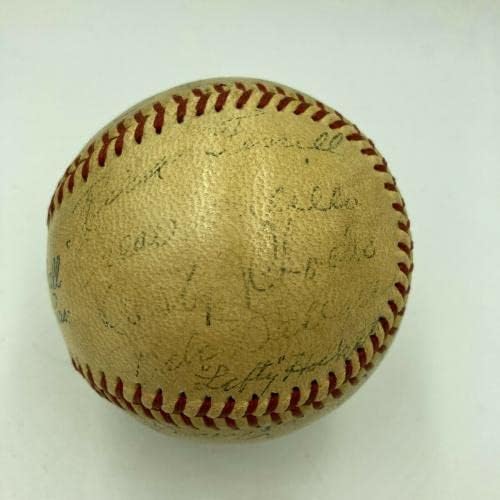 1935 Отбор Бостън Ред Сокс Подписа договор с Мо Бергом от Американската лига бейзбол JSA COA - Бейзболни топки