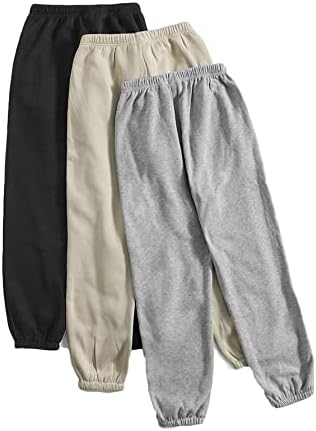 Дамски Спортни Панталони SheIn от 3 опаковки с Еластичен Колан на съвсем малък и Джобове