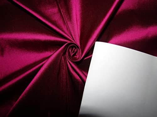 Естествена коприна тъкани Dupioni индийския розово Х черен цвят с ширина 54 инча