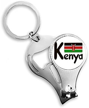 Национален Флаг На Кения Черен Модел Ножица За Нокти Халка Ключодържател Отварачка За Бутилки Машина За Рязане