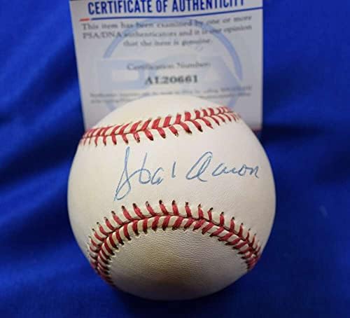 Автограф на Ханк Аарон PSA ДНК Coa Националната лига Бейзбол с автограф ONL