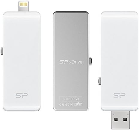 Флаш устройство SP xDrive Z30 128 GB, двоен USB устройство с конектор Lightning, сертифициран от Apple Пфи за