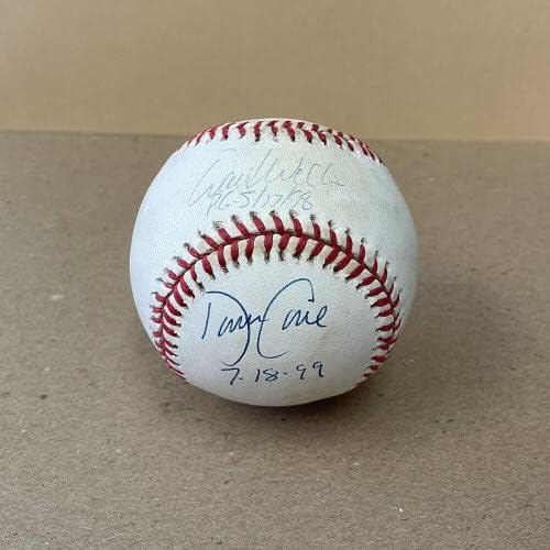 Дейвид Уелс и Дейвид Коун С Надпис и Автограф OAL Budig Baseball Auto с Голограммой b & E - Бейзболни топки