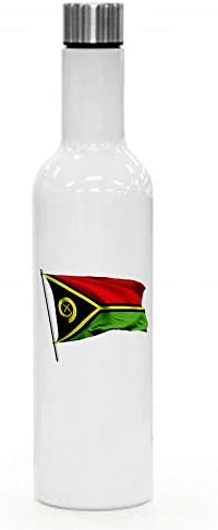 Най-добрата изолирано бутилка за вино/вода ExpressItBest в 25 унции - Флаг Вануату (Vanuatuan) - Изобилие от