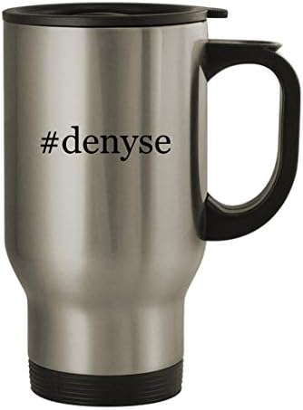 Подарък дрънкулки #denyse - Пътна Кафеена Чаша с Хэштегом от Неръждаема Стомана с Тегло 14 грама, Сребрист