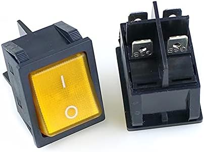 MAKEE Голям ток KCD4 Led лампа с подсветка DPST ВКЛ-изкл 4Pin Защелкивающийся кулисный ключ 20A/250 В 25A/125