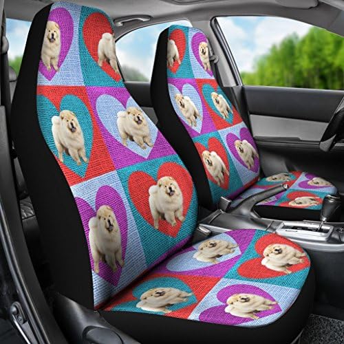 Калъфи за автомобилни седалки с принтом кучета чау-чау