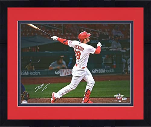 Снимка в рамка Нолан Аренадо Сейнт Луис Кардиналс с автограф 16 x 20 В деня на откриването Начало-рана в 2021 година - Снимки на MLB с автограф