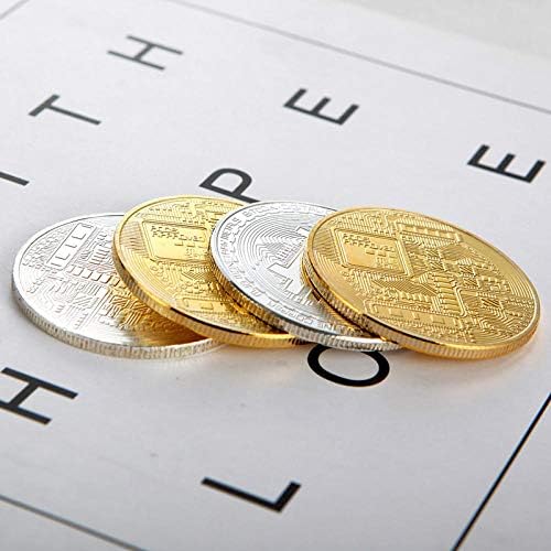 1БР Творчески Спомен Позлатена Монета Събиране на монети Биткойн Арт Тема Възпоменателна Монета