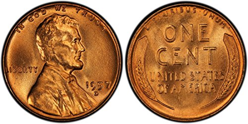 1957-D Цент пшеница Линкълн - BU