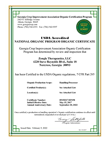 Сертифицирано от Министерството на селското стопанство на САЩ биологичното рициново масло Zongle студено пресовано