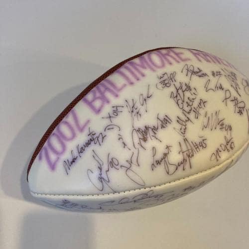 2002 Екипът на Балтимор Рейвънс подписа Wilson NFL Football JSA COA 8 - Футболни топки с автографи