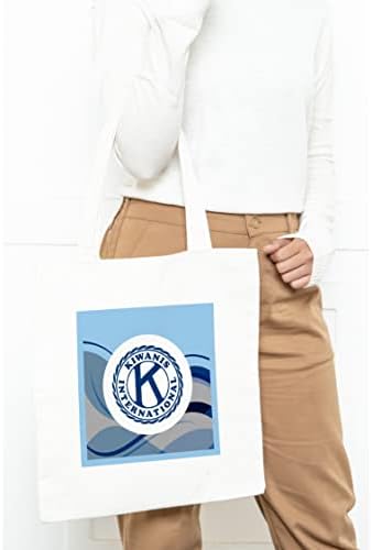 greeklife.store Международна Холщовая Чанта за пазаруване Kiwanis, Множество Пазарната чанта-тоут