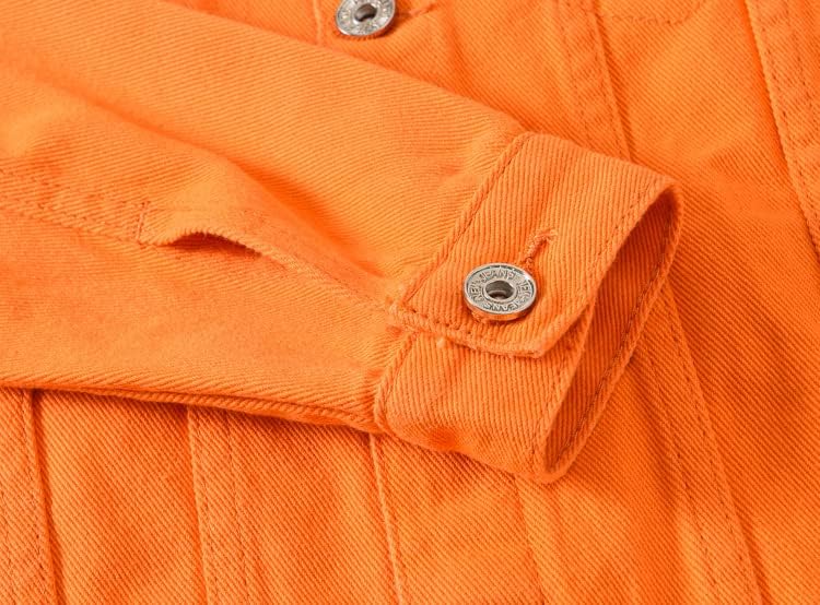 Оранжеви Обикновен Мъжки якета от Деним яке Обичайните размери