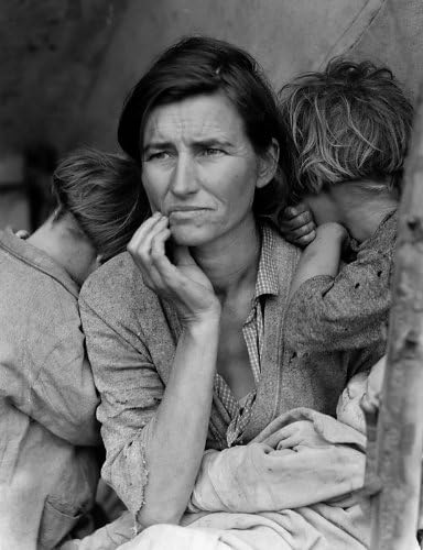 Майка-Мигрантка, Депресия, кофа за Боклук на Снимката Американски Исторически снимки 8x10