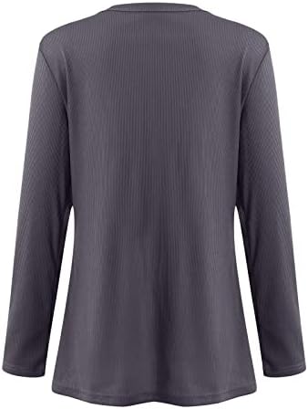 PRDECEXLU, Обикновена Мягчайшие Пуловери С V-образно деколте Дамски Пуловери От Полиестер за Бягане, по-Големи