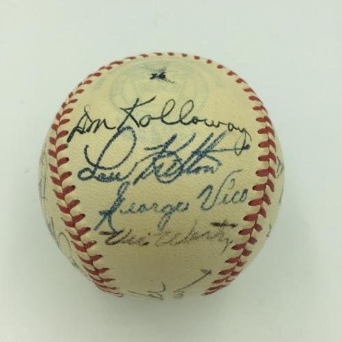 Прекрасен екип Детройт Тайгърс 1949 година Подписа договор с JSA COA Американската лига бейзбол - Бейзболни