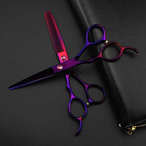 Ножица за подстригване на коса, 6 инча, 5 цвята, Япония 440c, Комплект ножица за подстригване на коса с лявата