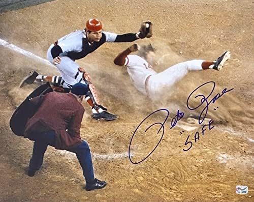 Снимка Пита Роуза с Автограф 16x20, Изключителна Холограма Пита Роуза, ЧЕРВЕНИ 9 - Снимки на MLB с автограф