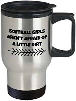 Бейзболна Кафе Пътна Чаша, Най-Забавната Уникална чаша за Софтбол, Идеална идея за мъже, Жени, момичета за софтбол,