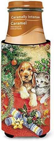 Carolin's Treasures APH7551MUK Коледен ултра-Обниматель за кученца и Котенков за тънки кутии, Калъф-хладилник