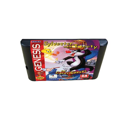 Адити Силвестър и Твити в Хитър каперсах - 16-битов игри касета MD конзола за MegaDrive Genesis (японски корпус)