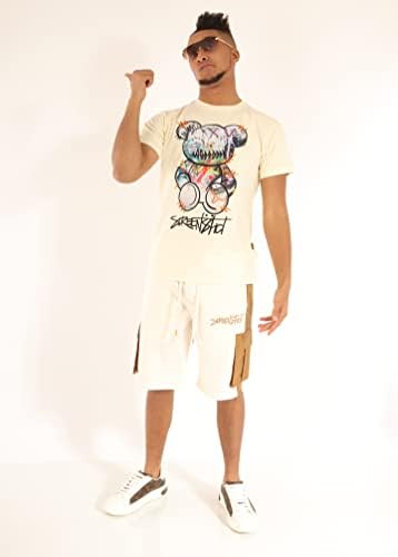 СНИМКА на Мъжка тениска Премиум-клас в стил хип-Хоп на Улицата дрехи Ню Йорк - Urban Университет Racing, Нашивка