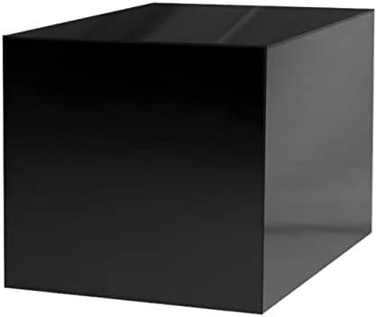 Маркетингови Притежателите 12 Акрил Витрина Странично Box с Една Отворена страна Универсален Лъскаво Черен Квадратен