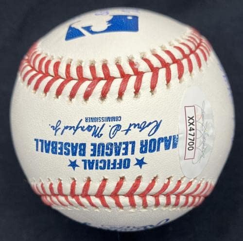 Грегори (Грег) Алън Мэддукс Пълното име на КОПИТО Статистика Подписан Бейзбол JSA LOA - Бейзболни топки С автографи