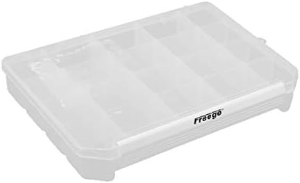 Пластмасова кутия за съхранение на електронни компоненти X-DREE с 20 отделения са Прозрачни Бели 255x180x40