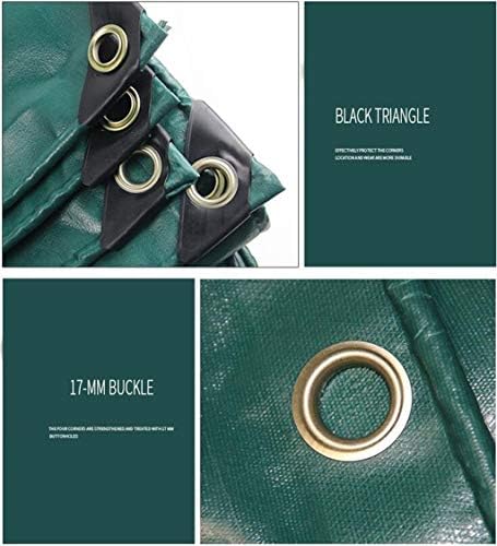 Дебел Брезент Платно Водоустойчив Зелена Мушама Брезент PVC Материал Външния калъф за къмпинг, Водоустойчив и защитен от uv 530 г/м2 Дебелина 0,45 mm (Цвят: зелен, размер: 6 ?