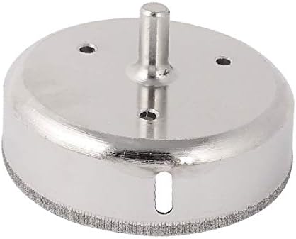 X-DREE Диаметърът на кръглата свредло с диаметър 95 mm, Околовръстен трион, бормашина сребристи тонове за стъкло