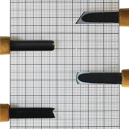 Mikisyo Power Grip Набор от Инструменти за дърворезба от 4 теми, набор от Бита на лявата ръка, Набор от Инструменти