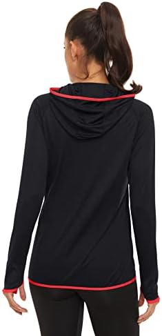 Женска тениска TACVASEN UPF 50+ и е с дълъг ръкав, Солнцезащитная Hoody С качулка, Бързосъхнеща Тениска със