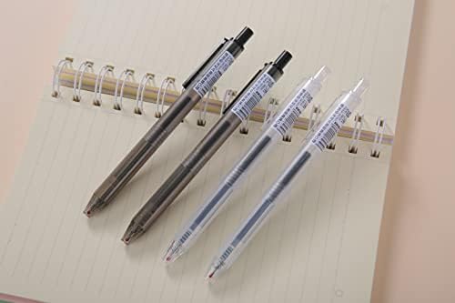 Гел дръжки, черна гел писалка Fine Point, прибиращи гел мастило химикалки-роллеры за плавно писане, подходящи