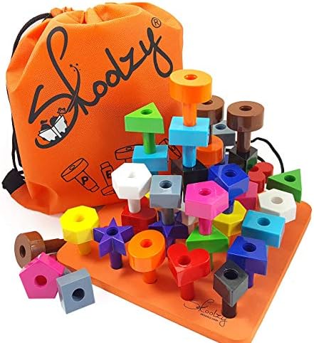 Играчка за сортиране на цветя Skoolzy - Комплект от Клин и Форма Пъзел - Забавни Играчки за малък мотор за деца