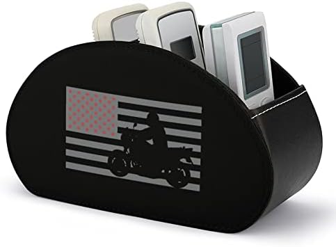 Мотоциклет американския Флаг ТЕЛЕВИЗИЯ Притежателите на Дистанционното Управление Модерен Кожена Кутия За Съхранение