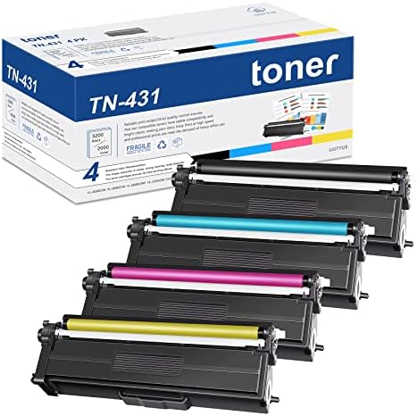 TN431 Касети с тонер TN-431, 4 опаковки (черна/Циан/магента/ Жълт): Utye TN431BK, TN431C, TN431M, TN431Y, Замяна