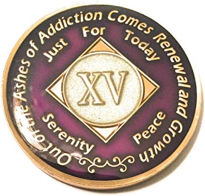 Линия за възстановяване на 15-Годишният Медальон NA Deep Purple & Gold с три Плочи - Чип, Монета, монета на